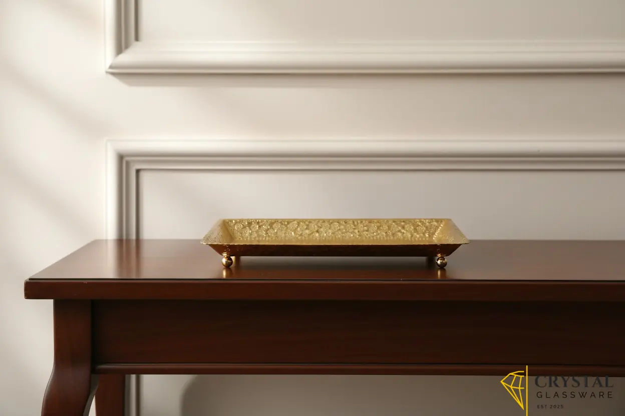 Elegant rectangular serving tray